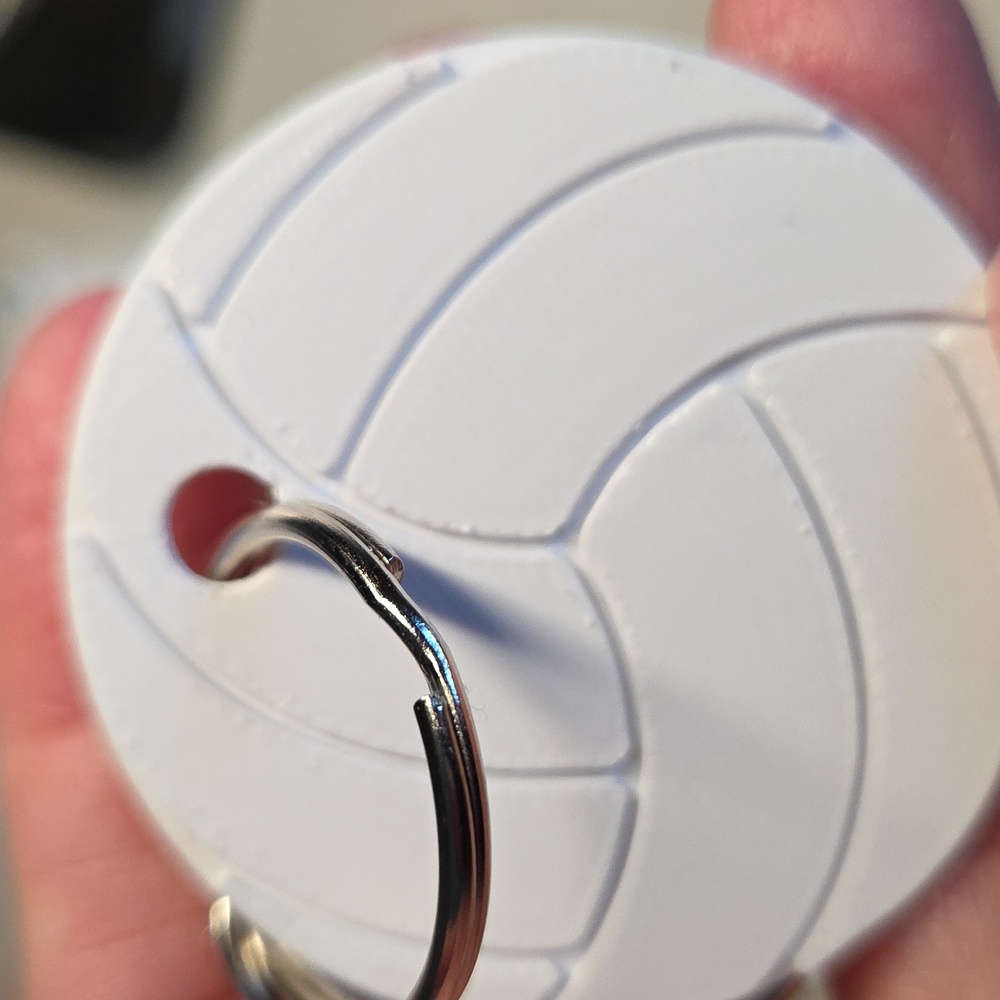 3-D Printed Volleyball Keychain/Bag Charm